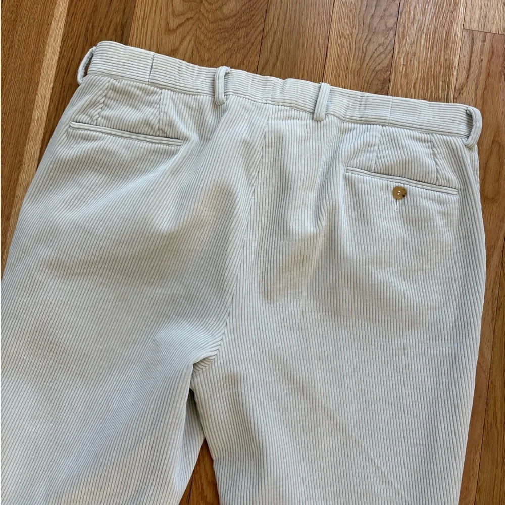 Gucci Off White Ivory Cotton Corduroy Pants Made in Italy Preppy Retro 54 38x32